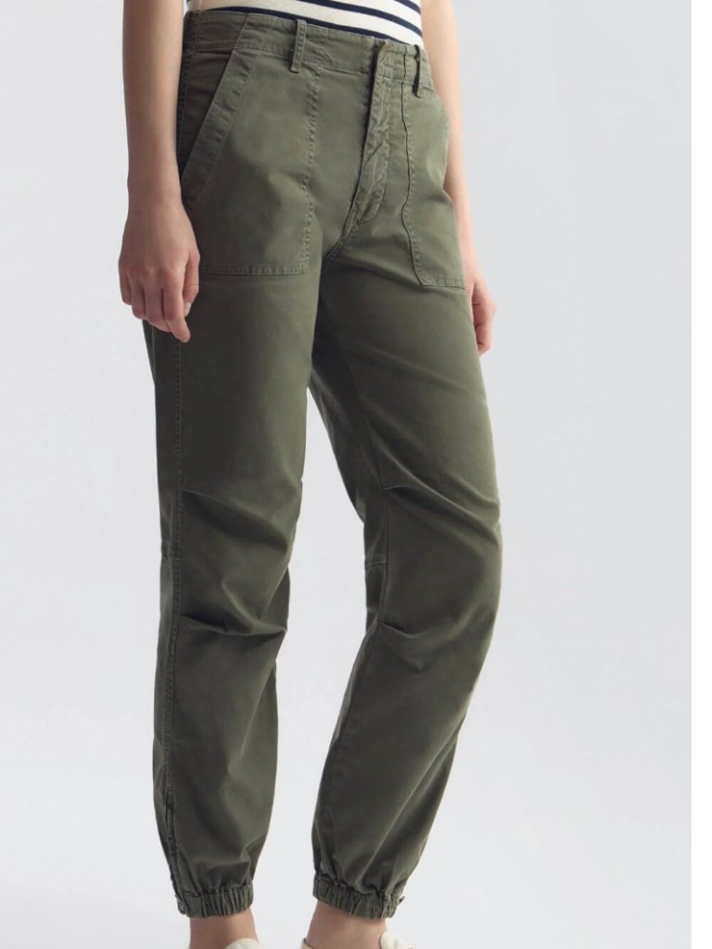 Nili Lotan UTILITY COTTON PANT - Size 0 - Vintage Wash Thyme - Picture 3 of 9